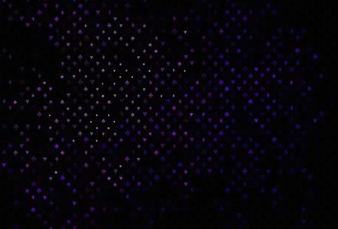 Dark purple vector texture with playing cards. Stock Illustration