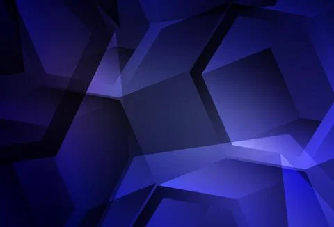 Dark Purple vector texture with poly style with cubes. Stock Illustration