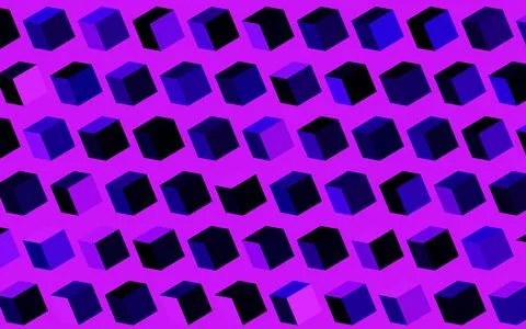 Dark Purple vector texture in rectangular style. Stock Illustration