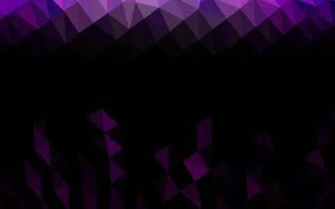Dark Purple vector triangle mosaic template. Illustrazione stock