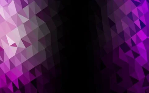 Dark Purple vector triangle mosaic texture. Illustrazione stock
