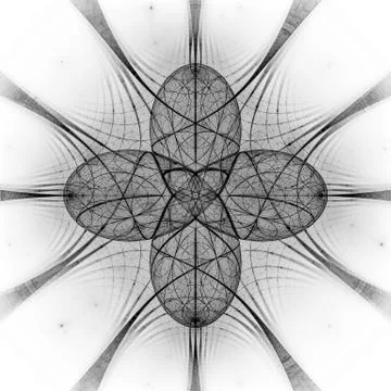 Dark quantum harmony black and white effect Stock Illustration