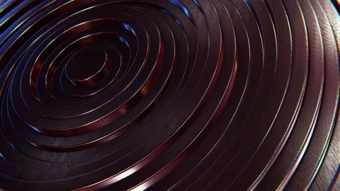 Dark radial metallic moving pattern looping 3D animation Stock Footage 151282871