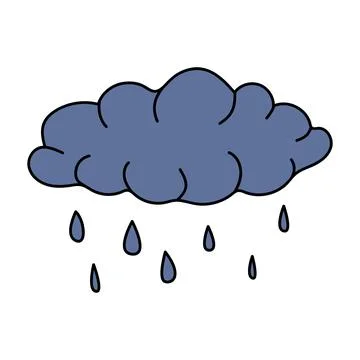 Dark rain cloud Stock Illustration