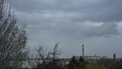 Dark rain clouds Stock Footage 181465732