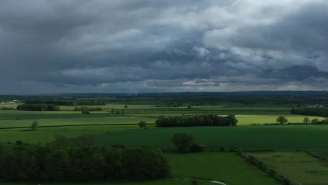Dark rain clouds roll over the Tees valley time-lapse, north east england Stock-Footage 262895880