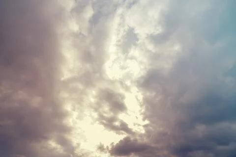 Dark rain clouds. Stormy cloudy skies Stock Photos