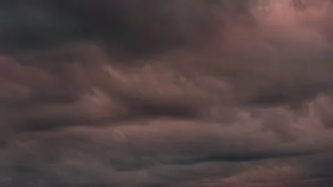 Dark Rain Clouds at Sunset 4K Stock Footage 274576227