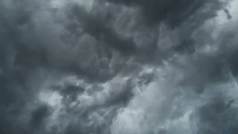 Dark rain storm clouds formation during a tempest,climate changes,weather nature Stock Footage 210384439