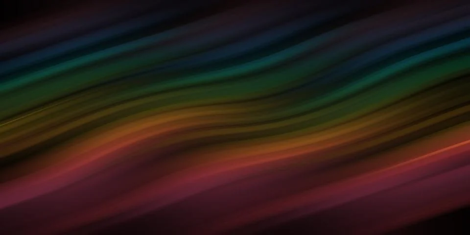 Dark Rainbow Abstract Wavy Lines Background Stock Illustration