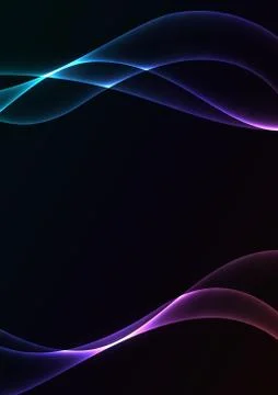 Dark rainbow flame curve layer abstract background Stock Illustration