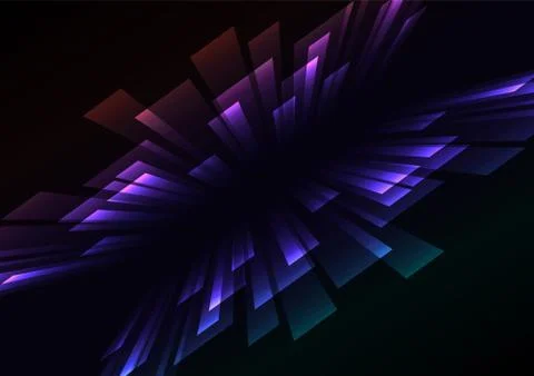 Dark rainbow overlap stripe rush in dark background Stock Illustration