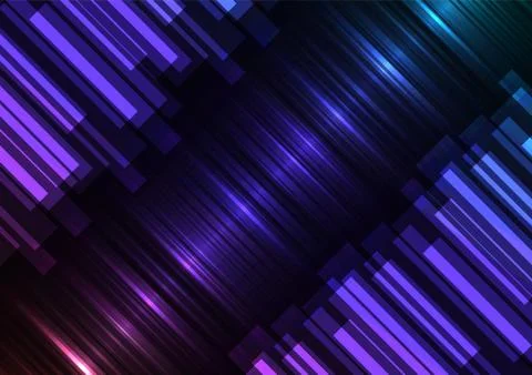 Dark rainbow speed bar overlap in dark background Stock Illustration
