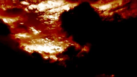 Dark Rainy Clouds burning Stock Footage 99730246