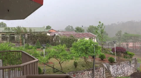 Dark rainy clouds/heavy rains in forest environment 動画素材 38033536