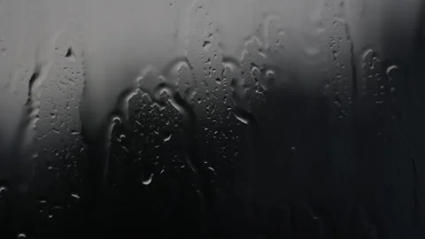 Dark Rainy Window Stock Footage 162483549