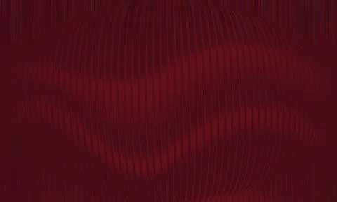 Dark Red Abstract 3D Spherical Texture with Vertical Ridges and Rich Maroon.. 스톡 일러스트