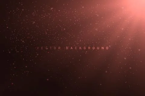 Dark Red Abstract Background with Light Rays and Particles Stock Illustration