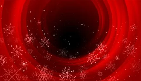 Dark red abstract Christmas winter background with snowflakes Stockillustratie