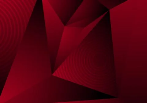 Dark red abstract concept polygonal tech background Stock Illustration