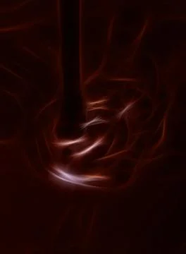 Dark red abstract with light sinuous lines and bright flashes.  Stock Illustration