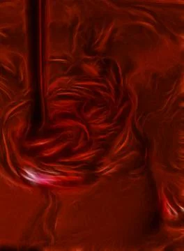 Dark red abstract with light sinuous lines and a circle. Stock Illustration