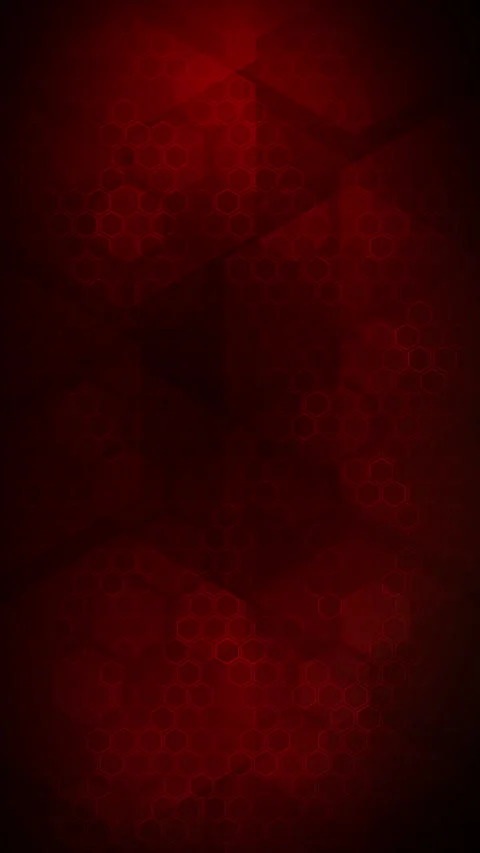 Dark red abstract technological background with set of hexagons. Glowing pattern Stock Footage 277718652