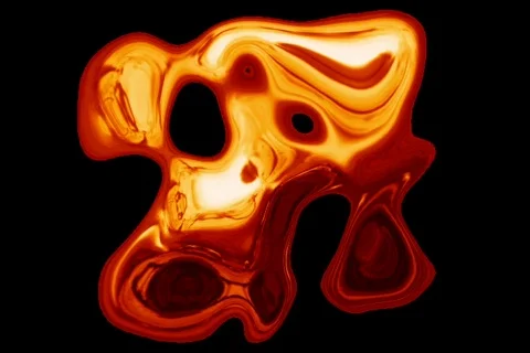 Dark red amoeba like bubble - digital animation  库存影片 106720