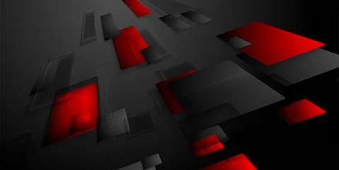Dark red and black technology abstract background Stockillustratie