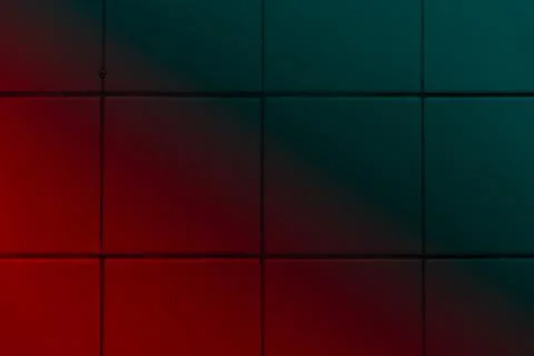 Dark Red And Green Tile Wall Background Stock Illustration