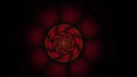 Dark red and orange circular patterns. Stock Footage 340013339
