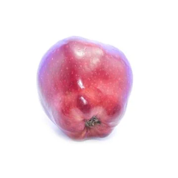 Dark red apple bottom view Stock Photos