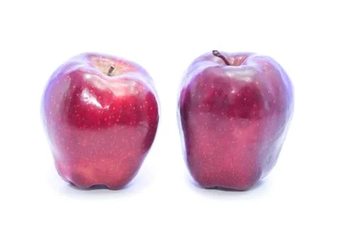 Dark red apple different shape Stock Photos