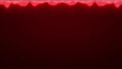 On a dark red background above, red luminous stripes are rhythmically moving Stock Footage 310316733