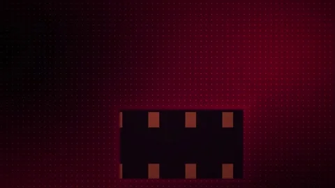 Dark red background with a black rectangle and orange squares. Video stock 337504818