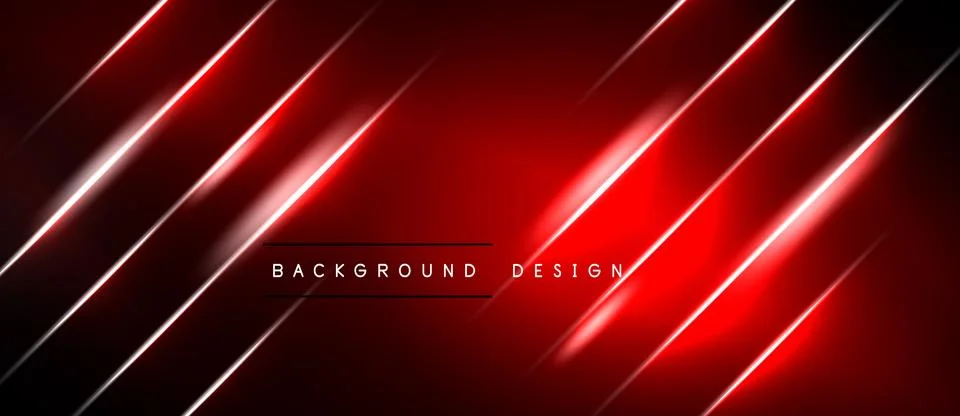 Dark red background features bright diagonal lines. Center displays text Stock Illustration