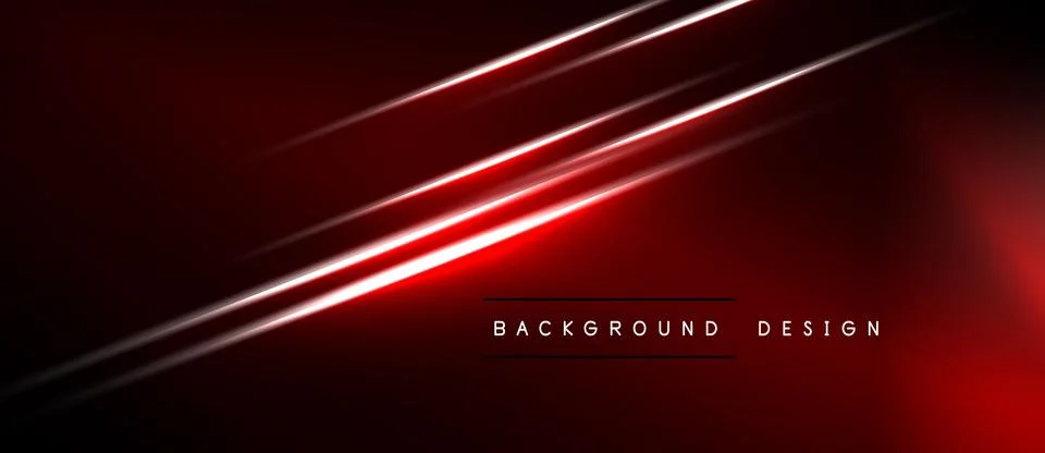 Dark red background features bright linear light streaks. Minimalist design.. イラスト素材