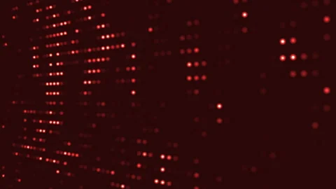 Dark Red Background with Glowing Animated Pixel Light Pattern Видео 310997582