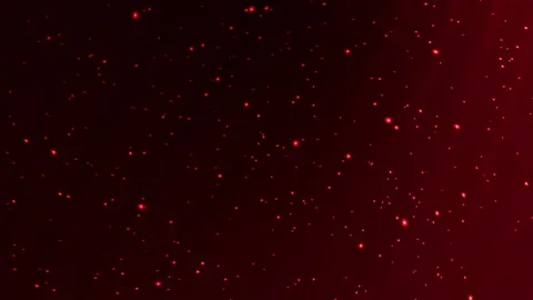 Dark red background with glowing red particles suitable dynamic digital design Vidéo 334389024