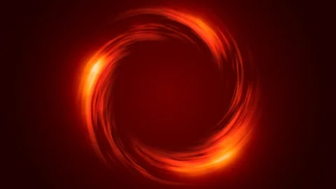On a dark red background, lines of fire move in a circle. Abstract animated Stock Footage 250659309