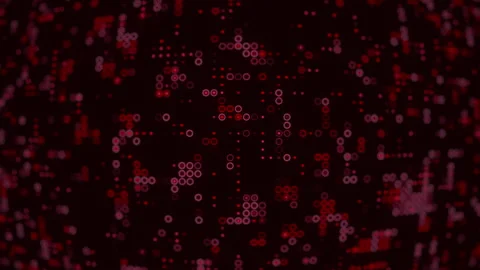Dark red background with scattered red gradient circles Stock Footage 285096890