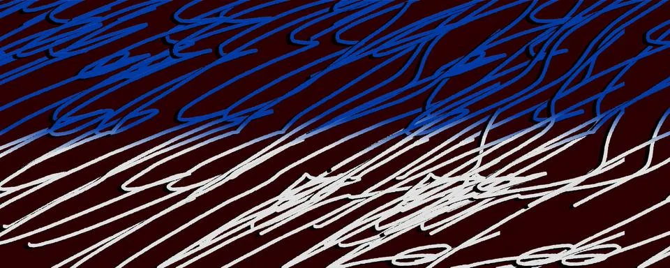 Dark red background texture with blue and white lines across the entire fra.. Illustrazione stock