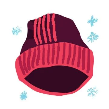 Dark red beanie Stock Illustration