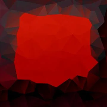 Dark Red &amp; Black Abstract Low Poly Geometric Frame Polygonal Background Stock Illustration