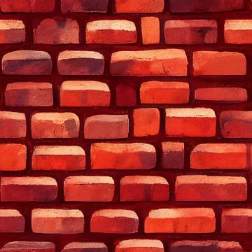Dark red brick wall seamless pattern illustration Illustrazione stock