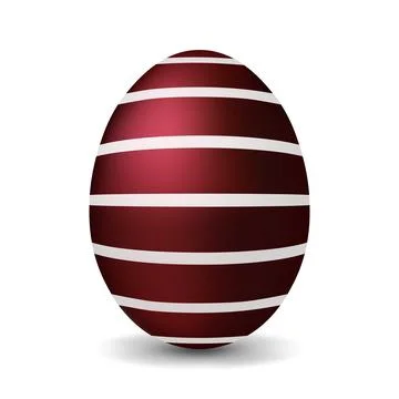 Dark red chicken egg for easter Realistic and volumetric egg Stock Illustration