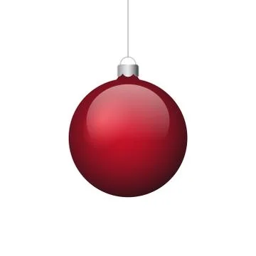 Dark red Christmas ball illustration Stock Illustration