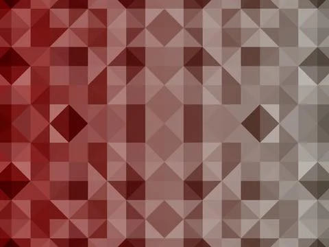 Dark red color. Halftone triangles, stylized geometric pattern and background Stock Illustration