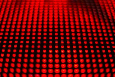 Dark red colored smd LED screen Stock Photos