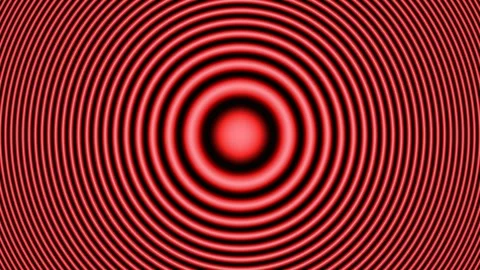 Dark red concentric circle opart optical illusion graphic moving Stock Footage 341719345